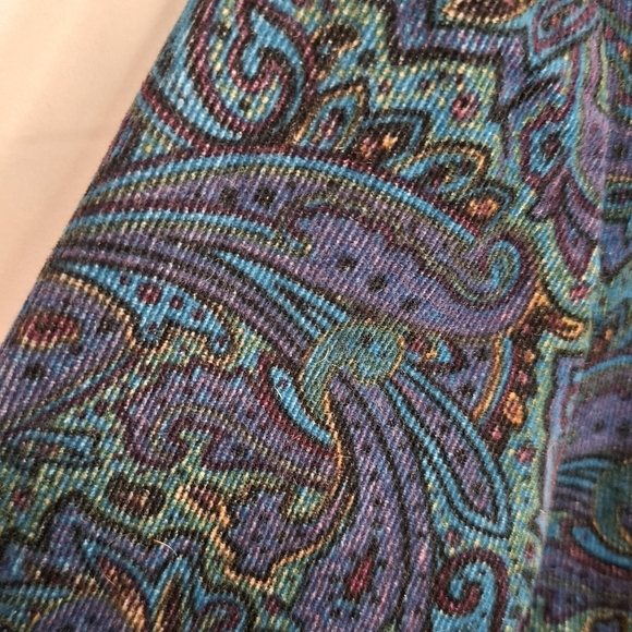 Chadwicks Paisley Corduroy button front Dress Size 10 - Picture 8 of 9